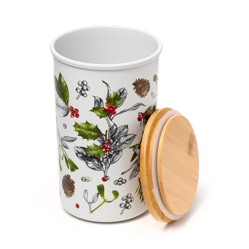 Kerstmis winter botanicals rpet bamboe voorraadpot