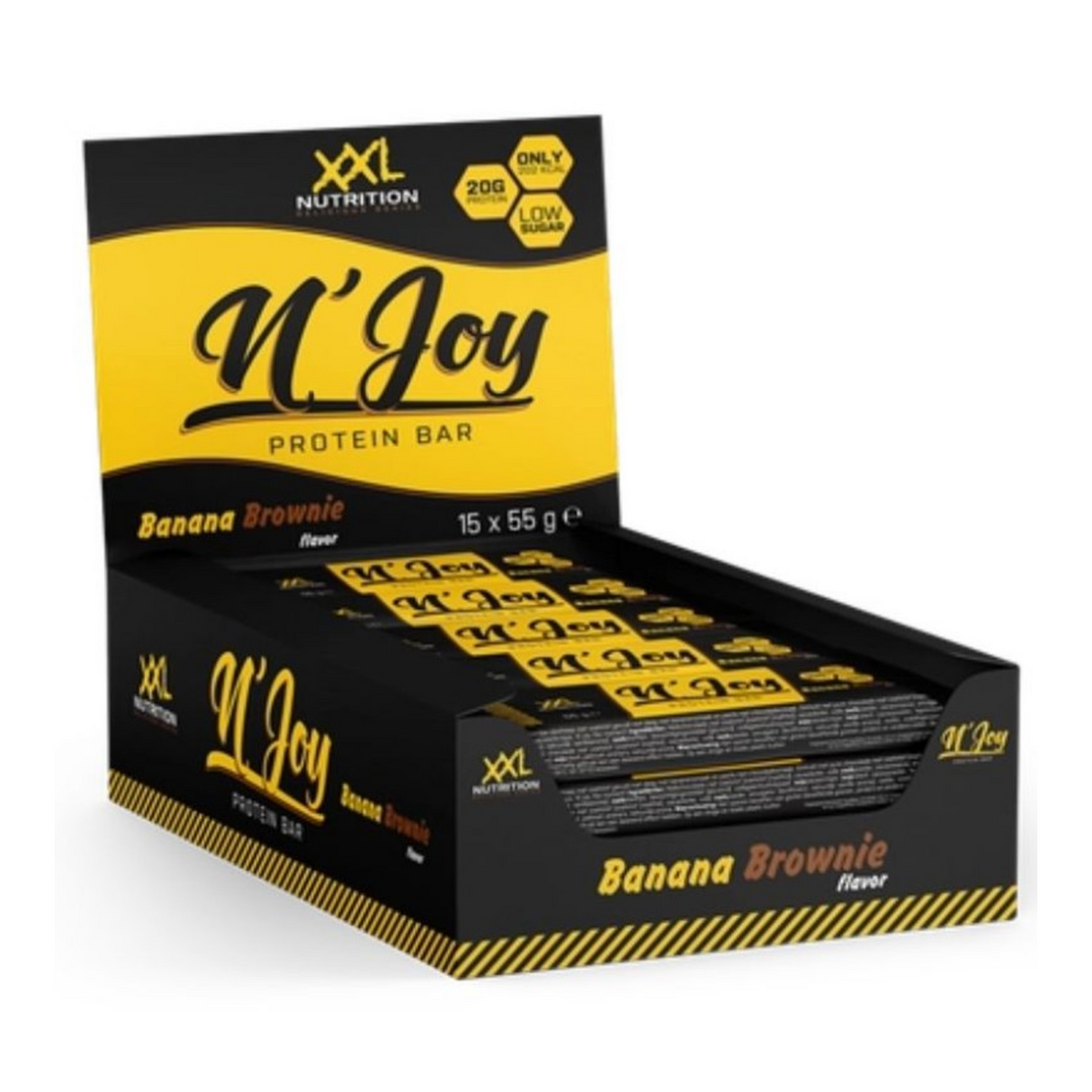 Xxl nutrition n'joy protein bar banana brownie (15x 55g)