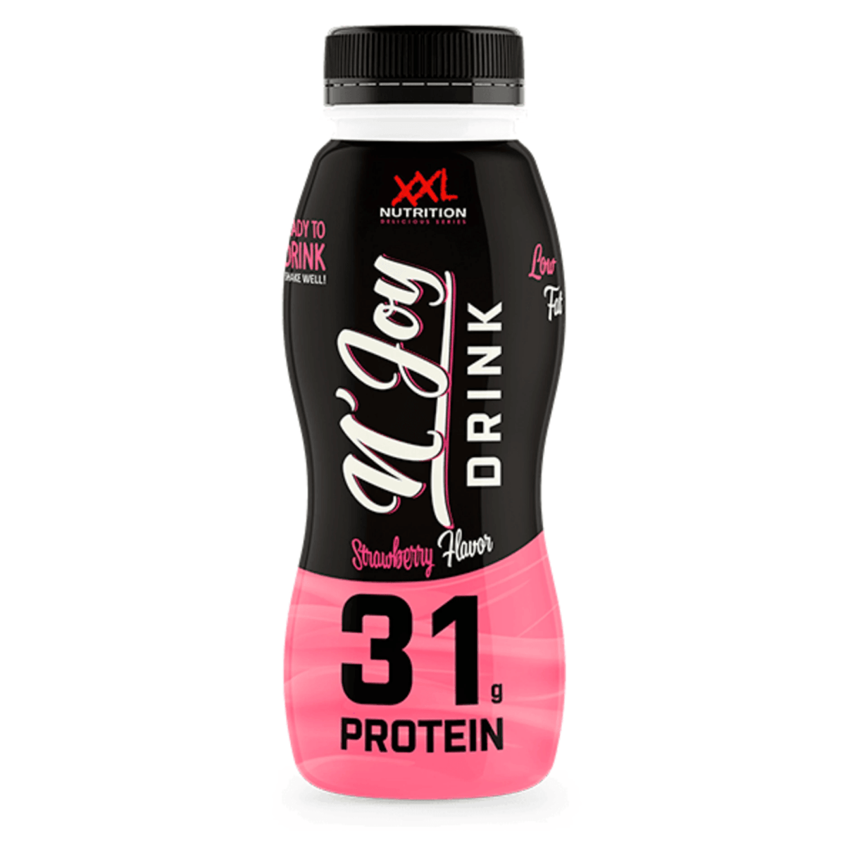 Xxl nutrition n'joy protein drink aardbei pet flesje (6x 310ml)