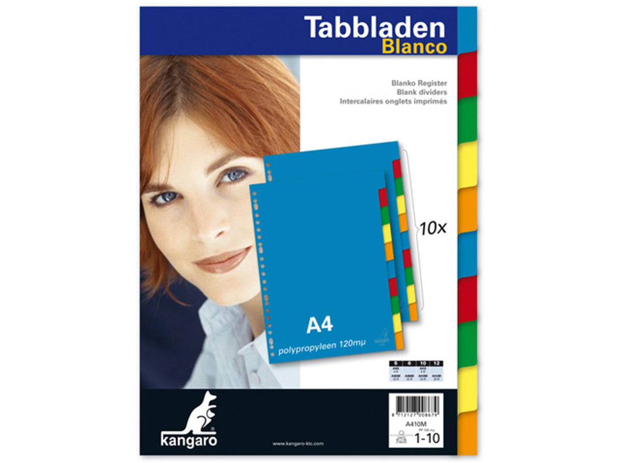 Kangaro tabbladen a4 23 rings kunststof