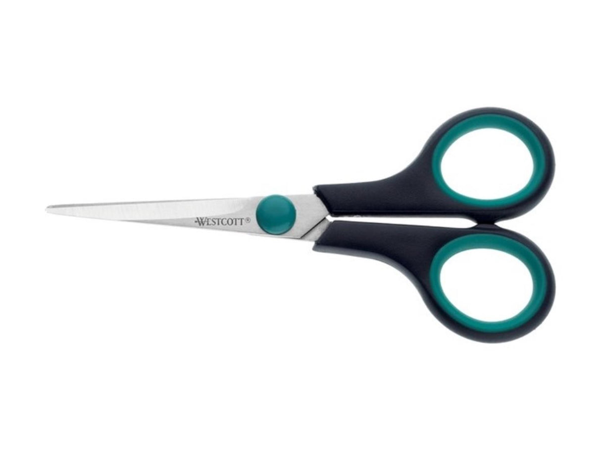 Westcott schaar - 13 cm - easy grip - rvs - softgrip - ac-e30250