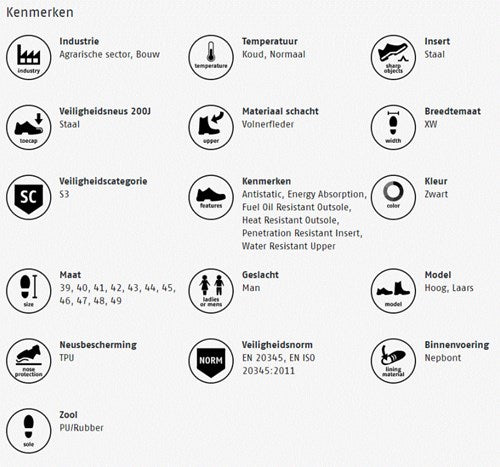 Bata veiligheidswerklaars potent s3 gevoerd + kn | zwart | maat 47 - 00.017.030.47