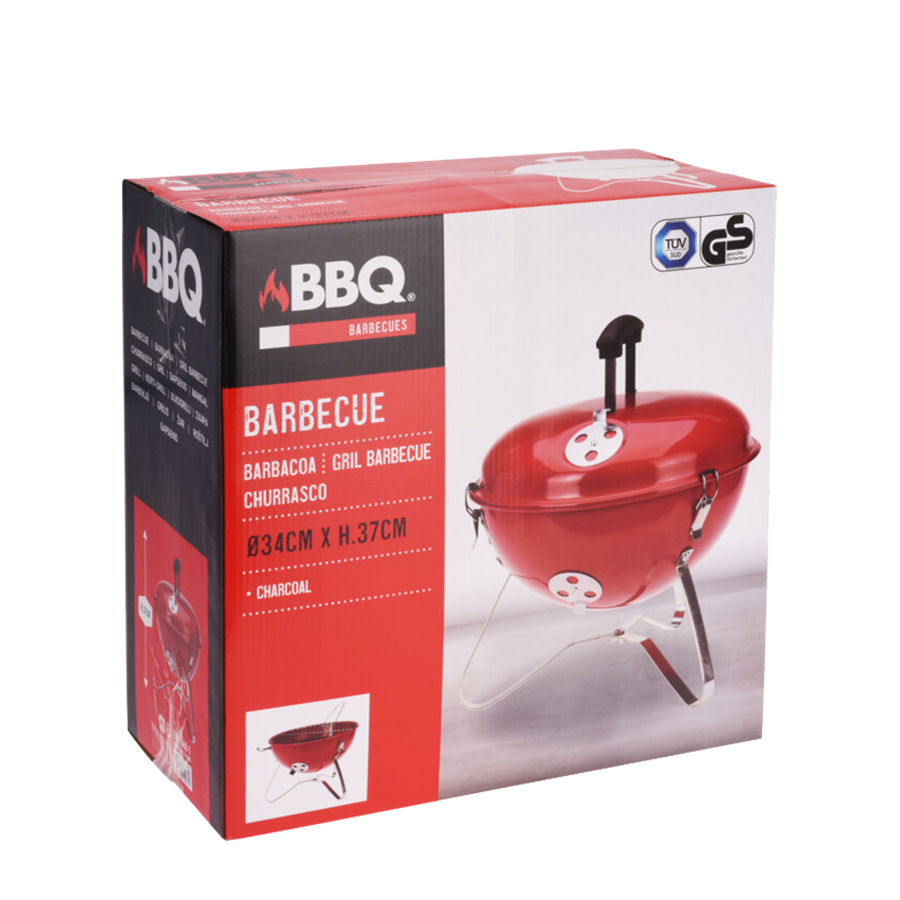 Pic bbq tafel barbecue rond rood ø34cm