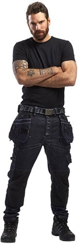 Blåkläder baggy denim stretch x1900 19991141 | marineblauw zwart | maat c150 - 7330509459256