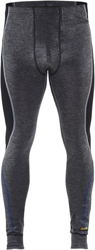 Blåkläder lange onderbroek 100% merino warm 18491732 | medium grijs zwart | maat xxl - 7330509705520