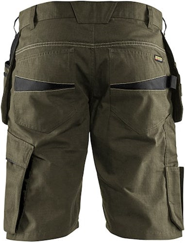 Blåkläder service short met spijkerzakken 14941330 | groen zwart | maat 56 - 7330509688571