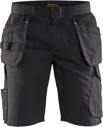 Blåkläder service short met spijkerzakken 14941330 | zwart high vis geel | maat 48 - 7330509688939