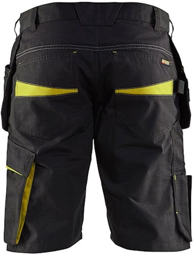 Blåkläder service short met spijkerzakken 14941330 | zwart high vis geel | maat 54 - 7330509688960