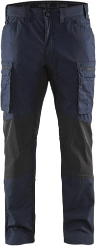 Blåkläder service werkbroek met stretch 14591845 | donker marineblauw zwart | maat 46 - 7330509498293