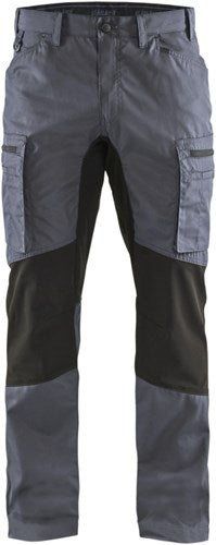 Blåkläder service werkbroek met stretch 14591845 | grijs zwart | maat 58 - 7330509498774