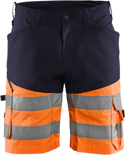 Blåkläder short met stretch high-vis 15411811 | marineblauw oranje | maat 58 - 7330509697689