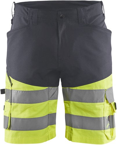 Blåkläder short met stretch high-vis 15411811 | medium grijs high vis geel | maat 56 - 7330509785768