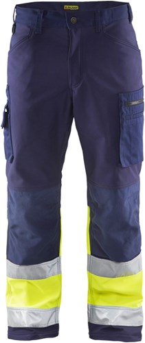 Blåkläder softshell werkbroek high-vis 15622517 | marine high vis geel | maat 50 - 7330509586006