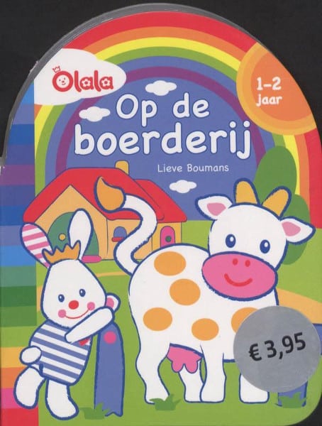Bongers speelgoed kartonnen boekje op de boerderij 1-2 jaar