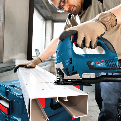 Bosch blauw decoupeerzaagmachine gst 90 be (1 x zaagblad, afzuigset, antisplinterplaatje, inbusstiftsleutel sw 5)