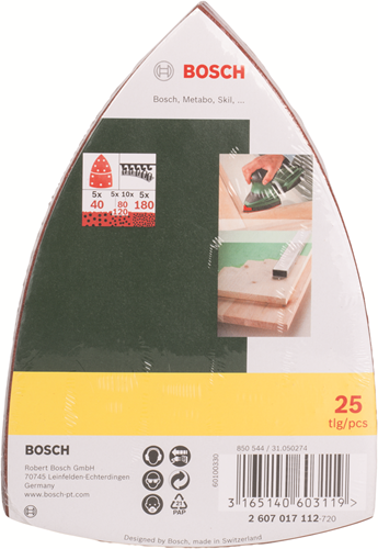 Bosch accessoires bosch schuurpapier - multischuurmachine - 25-delige set