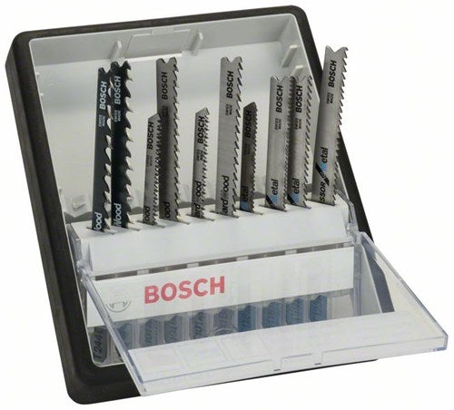 Bosch accessoires 10-delige robust line decoupeerzaagbladenset wood and metal t-schacht 1st - 2607010542