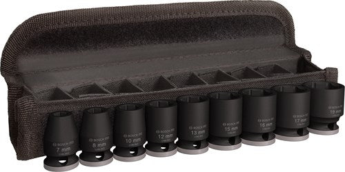 Bosch accessoires 9-delige krachtdoppenset 30 mm | 7, 8, 10, 12, 13, 15, 16, 17, 19 mm - 2608003036