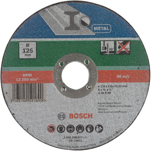 Bosch accessoires doorslijpschijf metaal | 125 x2,5 | recht - 2609256317
