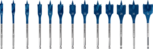 Bosch blauw bosch accessoires expert speedborenset self cut speed | 13-delig | 10, 12, 13, 14, 16, 18, 20, 22, 24, 25, 28, 30, 32 mm - 2608902112