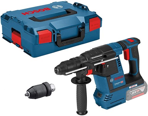 Bosch blauw gbh 18v-26 f accu boorhamer 2.6j | solo zonder accu's en lader in l-boxx - 0611910001