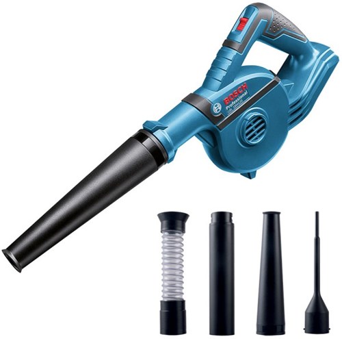 Bosch blauw bosch professional gbl bladblazer - 18v-120 zonder accu en lader - 4 opzetstukken