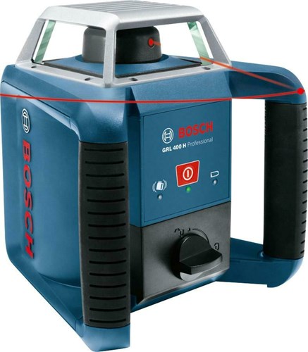 Bosch blauw bosch professional grl 400 h - rotatielaser - inclusief statief - laserontvanger - 2x batterij (1.5v) - 1x batterij (9v)