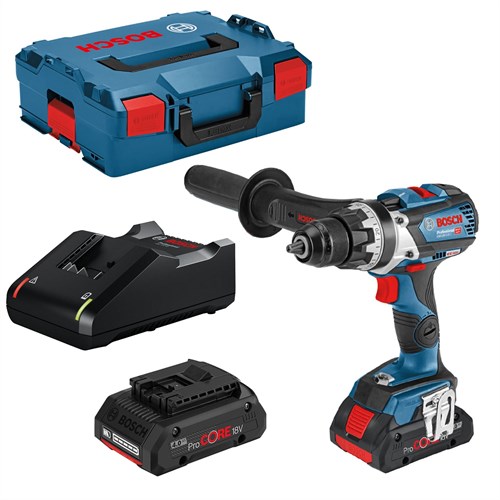 Bosch blauw bosch professional gsr 18v-110 c accu schroefboormachine 18v 4.0ah in l-boxx - 06019g010a