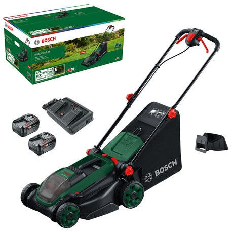 Bosch groen bosch – rotak18v2-38 – accu grasmaaier – 38 cm – 2x18v 4.0ah