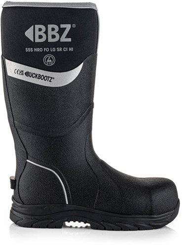 Buckbootz neopreen werklaars bbz6000 s5s zwart | zwart | maat 44 - 5055138027257