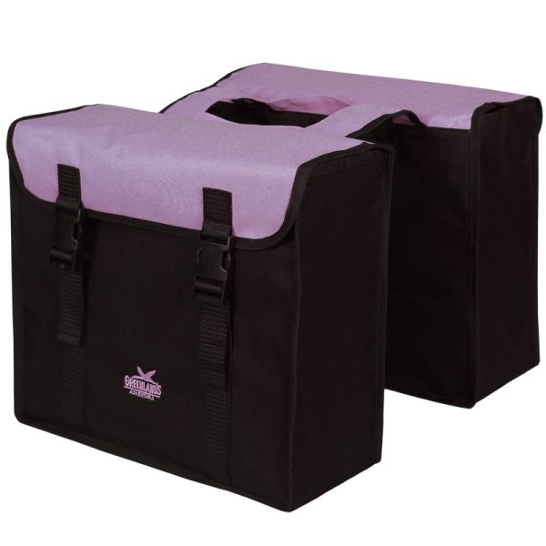 Greenlands dubbele fietstas 34 liter 37 x 33 x 14cm (2x) - zwart paars