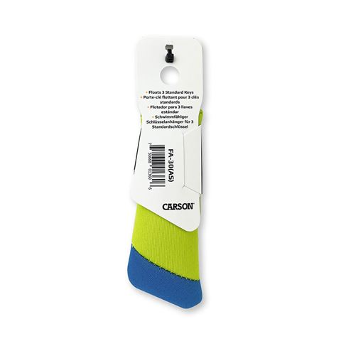 Carson drijvende sleutelhanger voor 3 sleutels - groen blauw