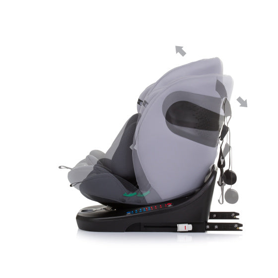 Chipolino autostoel i-size 40-150 cm isofix 360° granite grijs
