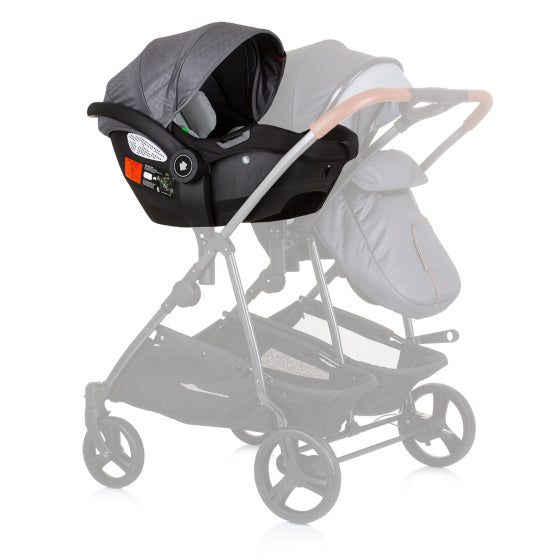Chipolino duo autostoel 40-87 cm groep 0+ silver grijs zwart