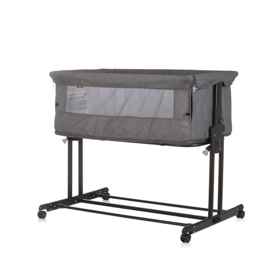 Chipolino zen co-sleeper box met klamboe granite grijs