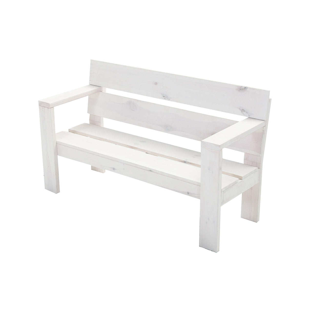Sens tweezits tuinbank country fsc grenen white wash144x51x85cm