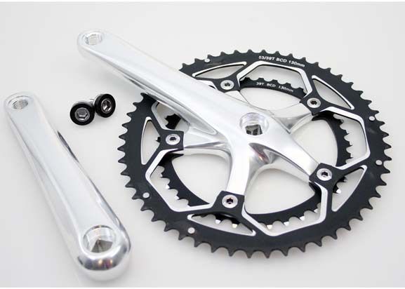 crankstel Race 8 9v 53 39 alu zilver