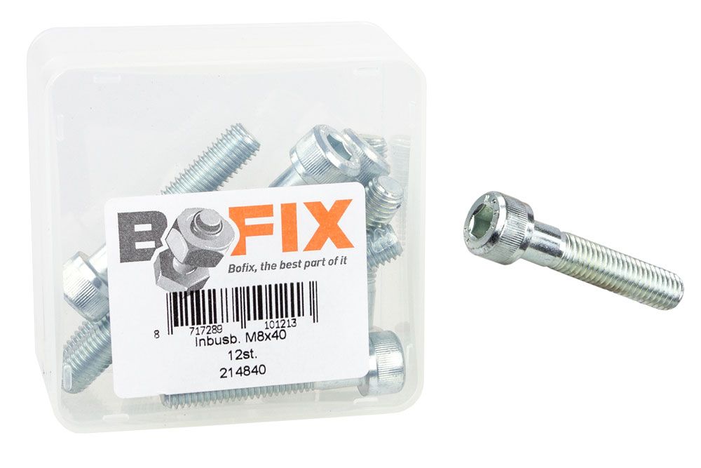 Bofix inbusbout m8x40 verzinkt (12st)