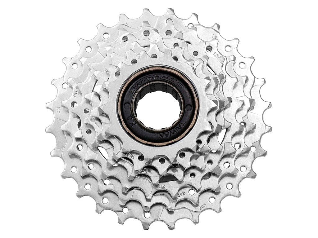 Sunrace freewheel 6 speed 14-28t zink in doosje