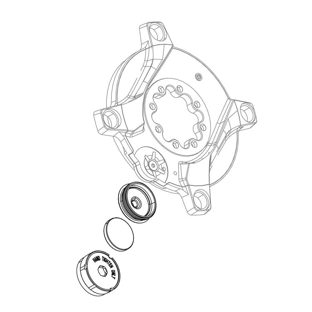 Quarq red etap axs e1 batterij afdekkap