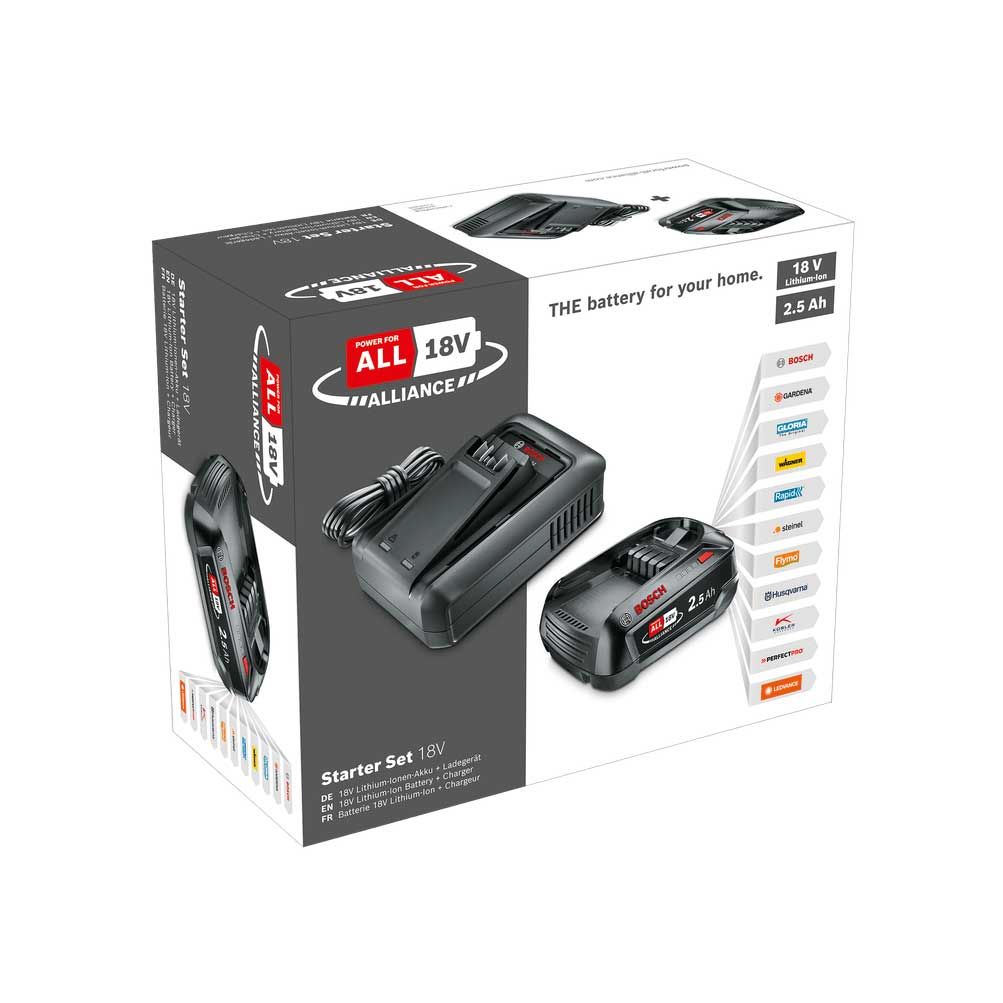 Bosch grs starterset accu lader 18v 2.5ah