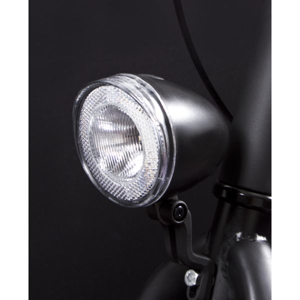Spanninga swingo koplamp zwart batt. kaart