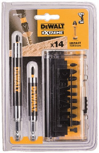 Dewalt accessoires dewalt impact torsion - schroefbitset - magnetische houder - 14-delig
