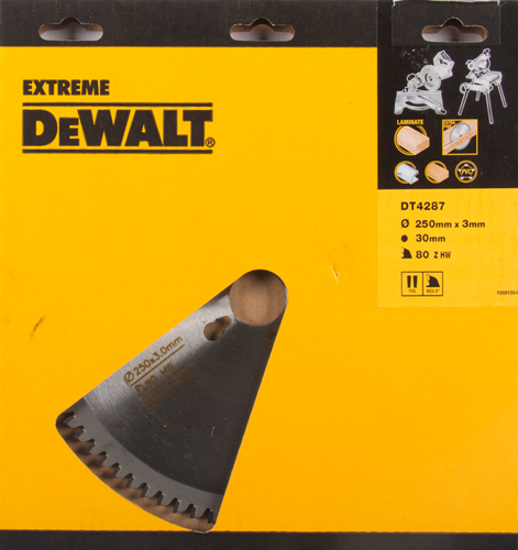 Dewalt accessoires cirkelzaagbl. s40 250x30x80t - dt4287-qz