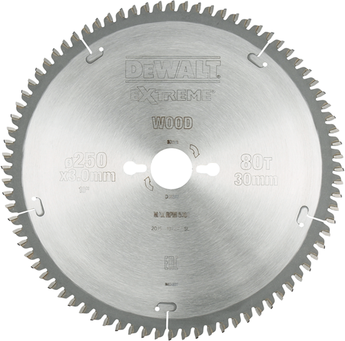 Dewalt accessoires cirkelzaagbl. s40 250x30x80t - dt4287-qz