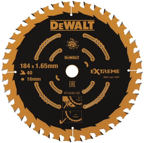 Dewalt accessoires dewalt elite - cirkelzaagblad - 184mm - 40 tanden - atb geometrie