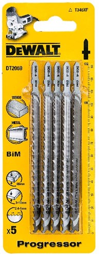 Dewalt accessoires dewalt dt2059 bim decoupeerzaagblad progressor - 2.4-5mm tandafstand - hout metaal (5st)