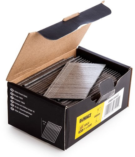 Dewalt accessoires dewalt dnba1650gz gegalvaniseerde brads schuin 20° - 16 gauge - 1.6x50mm (2500st)