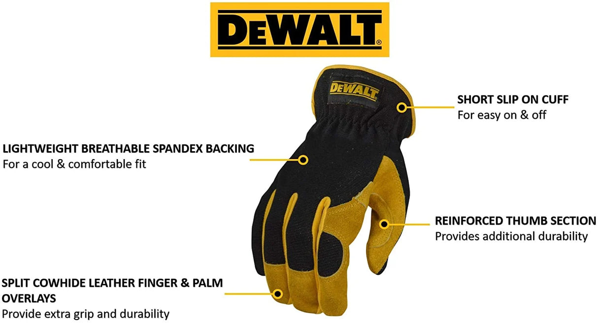 Dewalt dpg216l lederen werkhandschoen | maat l - dpg216leu