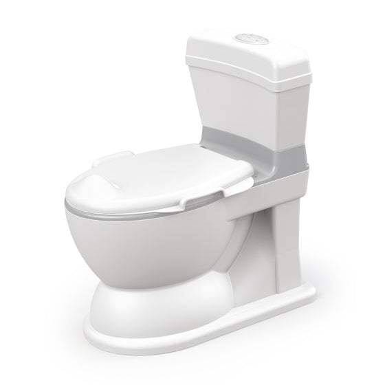 Dolu 2-in-1 XL Educatief Plaspotje met Doorspoeleffect Wit Grijs